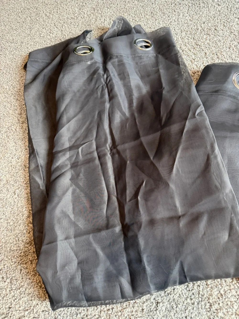 Gray Sheer Curtains (Pack of 2)